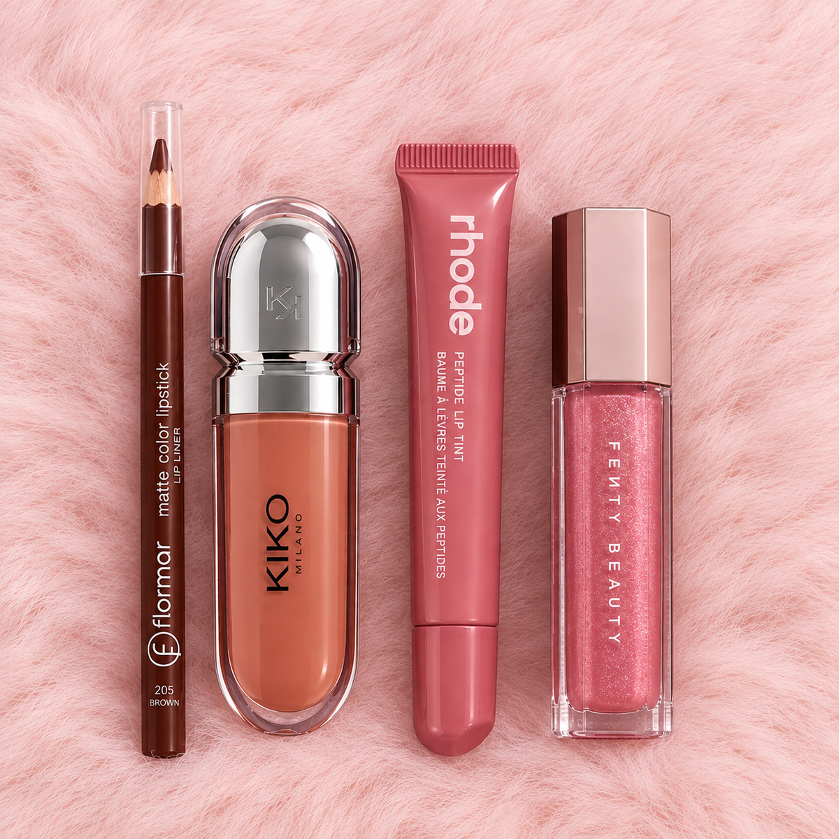 Pretty pop bundle | lip-pencil | kiko Milano gloss | rhode gloss | fenty beauty gloss
