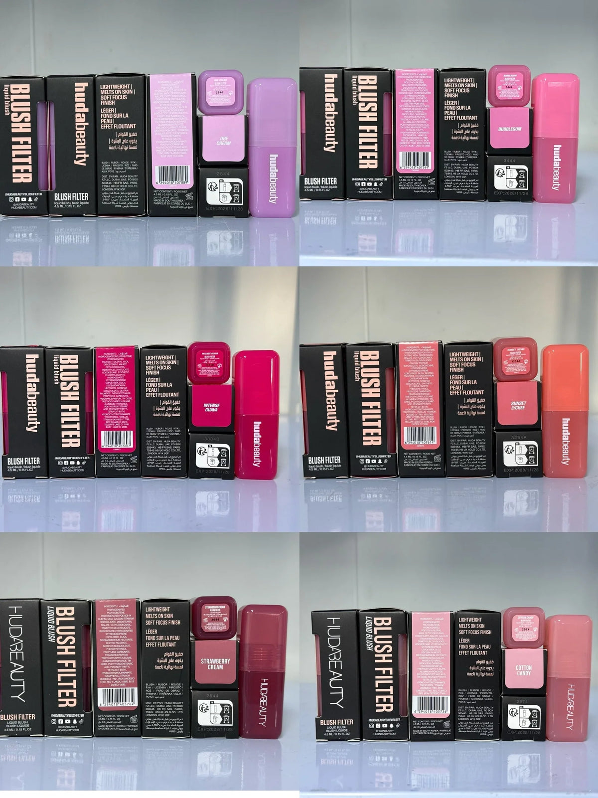 Hudabeauty filter blushes ~ liquid blushes